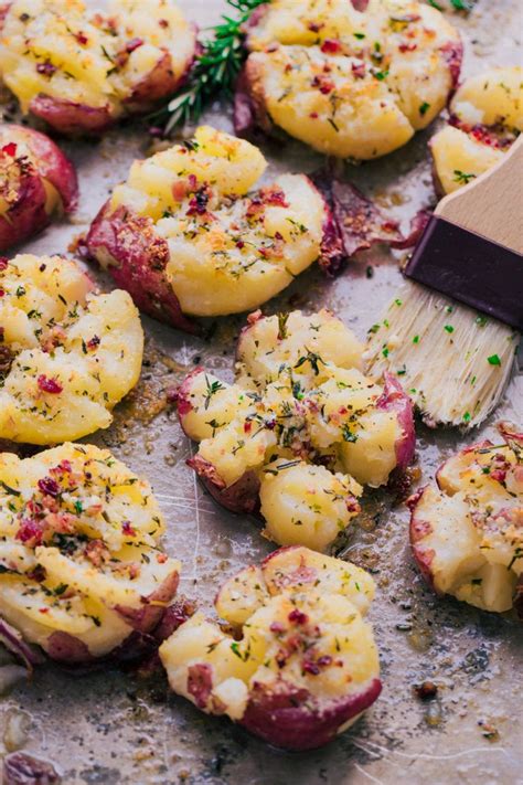 Herb Garlic Butter Smashed Potatoes Have All The Rich Buttery Goodness