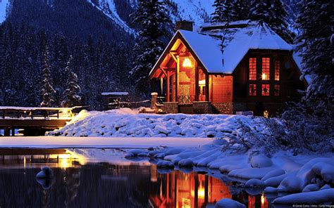 Snow Cabin Wallpapers Wallpaper Cave