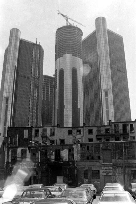 Detroit Renaissance Center Constuction The Date 1976 Wayne State