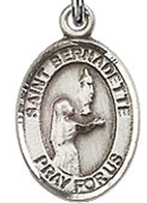 St Bernadette 50 Oval Sterling Silver Side Medal Sisters Of Carmel