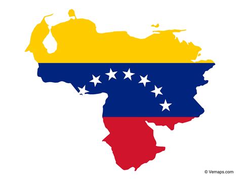 Flag Map Of Venezuela Free Vector Maps