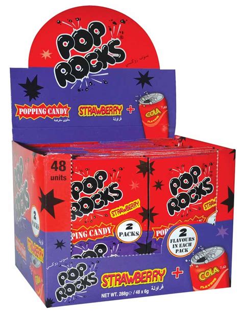 Strawberry And Cola Pop Rocks 6g X 48 Candy Bar Sydney