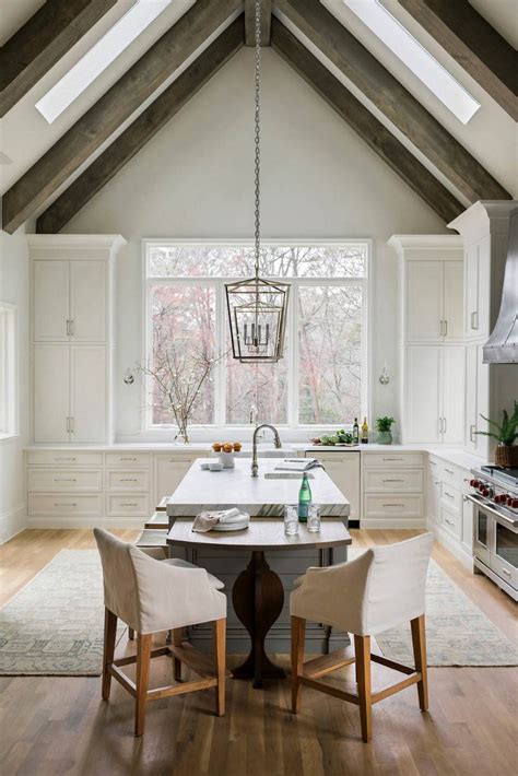 Get a ton of kitchen ceiling ideas here. Vaulted Ceilings in the Kitchen: Pros and Cons - Plank and ...