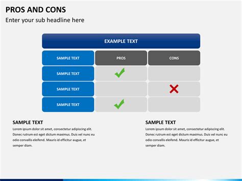 Powerpoint Pros And Cons Template