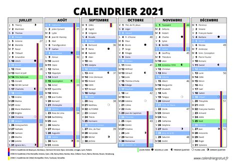 2021 n'est pas une année bissextile, elle comporte 365 jours. Calendrier 2021
