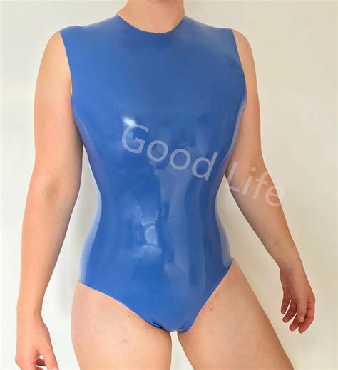 100 Natural Latex Rubber Swimsuit Bodysuit Sexy Hot Sell Back Zipper