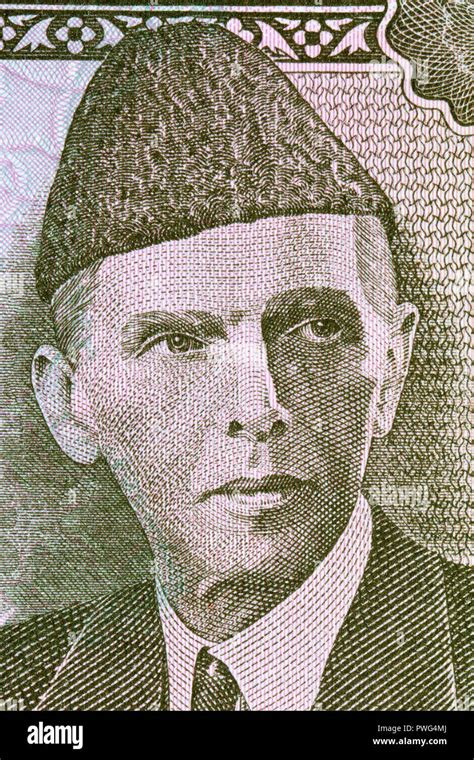 Muhammad Ali Jinnah Portrait From Pakistani Money Stock Photo Alamy