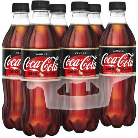 Coca Cola Zero Sugar Vanilla Cola Soda Bottles 6 Bottles 169 Fl Oz