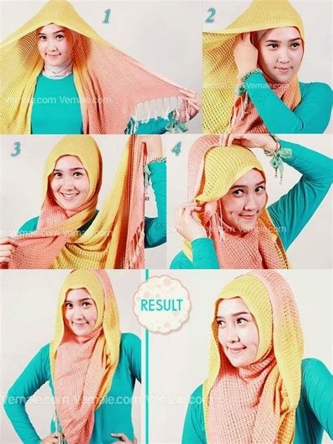 Cara Memakai Jilbab Pashmina Sifon Untuk Ke Pesta Tutorial Hijab