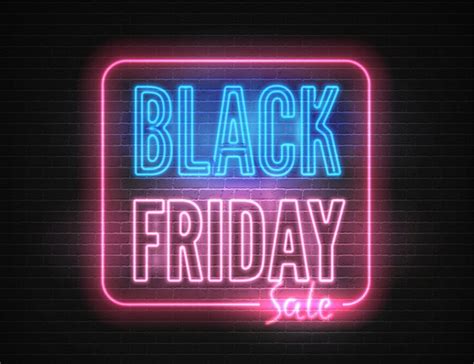 Premium Vector Black Friday Discounts Youth Neon Vector Banner Template