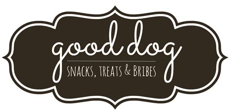 The Logo For Good Dog Snacks Treats And Brides