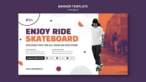 Free Psd Skate Transport Banner Design Template