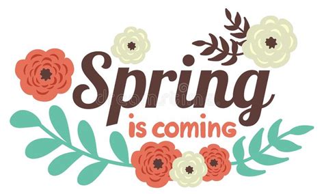 Spring Typography Design Elements Lettering Of Inspirational