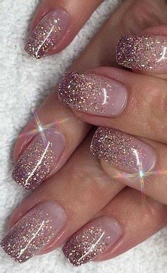 Romantic Rose Gold Glitter Nail Art Rose Gold Nails Glitter Gold