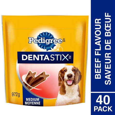 Pedigree chunky ground dinner in beef, bacon, and cheese. Pedigree Dentastix Medium Dog Beef 40ct | Walmart Canada