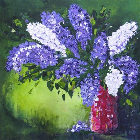 Lilacs Acrylic On Canvas 24 X 24 Lilac Painting Flower Painting