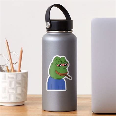 Pepe Smoking Meme Sticker For Sale By Abusive Materia Redbubble