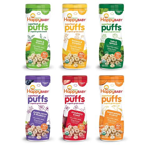 The report says baby food from several of the country's largest manufacturers have significant levels of substances including lead, arsenic, cadmium and mercury. Happy Baby Organic Superfood Puffs Assortment Variety ...