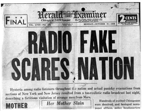 79 Years Ago Tonight Orson Welles Fake Alien Invasion Freaked Out The Us Or Did It Alan Cross