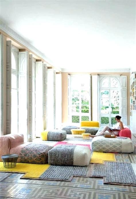 50+ clever ways to reinvent your living room layout. Seating Ideas for Small Living Room Floor Seating Ideas ...