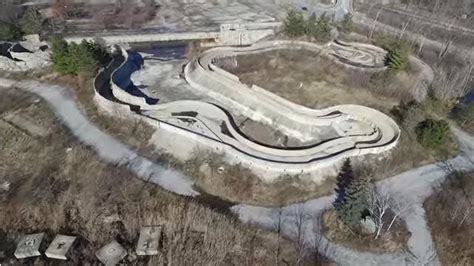 Drone Captures Aerial View Of Abandoned Amusement Park