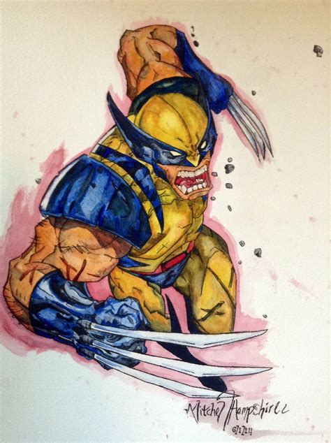 Watercolor Wolverine Wolverine Marvel Zelda Characters