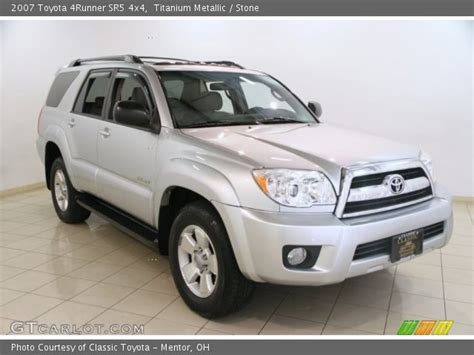 Titanium Metallic 2007 Toyota 4runner Sr5 4x4 Stone Interior