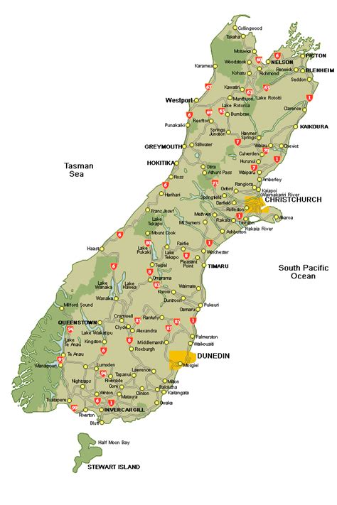 New Zealandn Mountains Map Travelquazcom