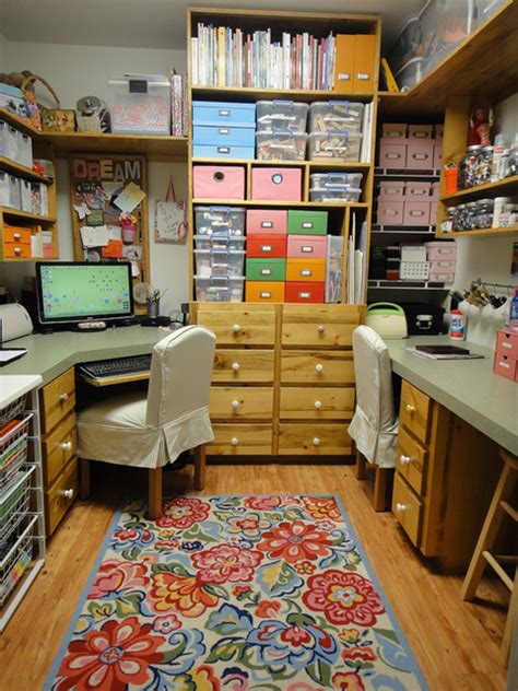 Laminate flooring for the desktop. Best Craft Room & Studio Ideas | Creative Ideas, Photo ...