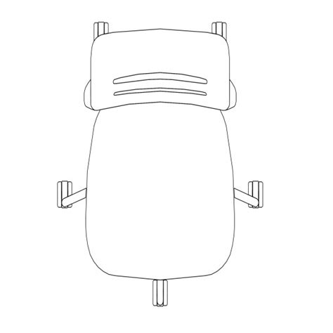 Office Chair Top View Drawing