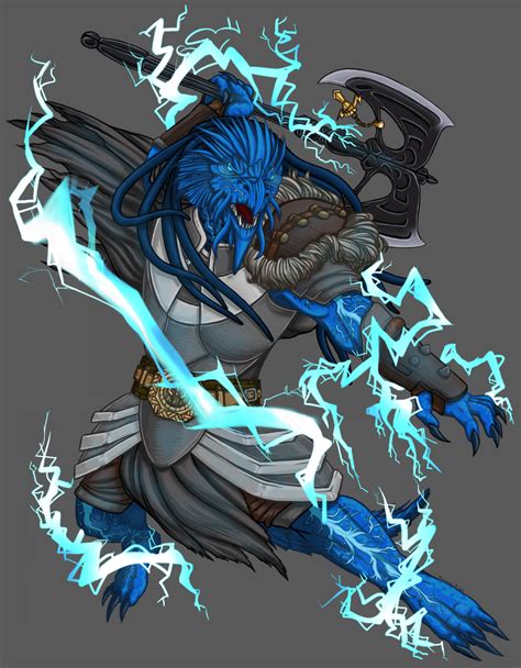 Oc Kest Blue Dragonborn Storm Herald Barbariantempest Cleric Of