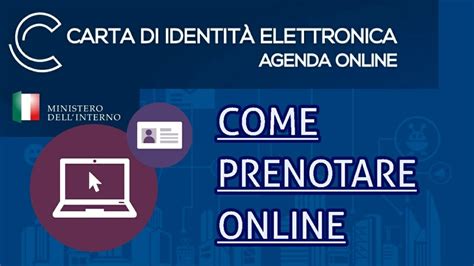 Come Prenotare La Carta D Identit Elettronica Online Youtube