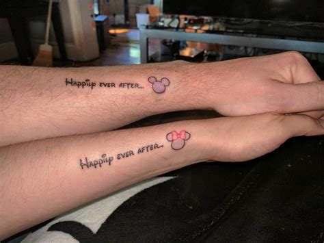 100 Disney Couple Tattoos That Prove Fairy Tales Are Real Disney Couple