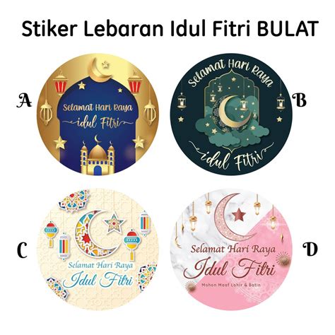 Stiker Lebaran Idul Fitri Bulat Shopee Indonesia