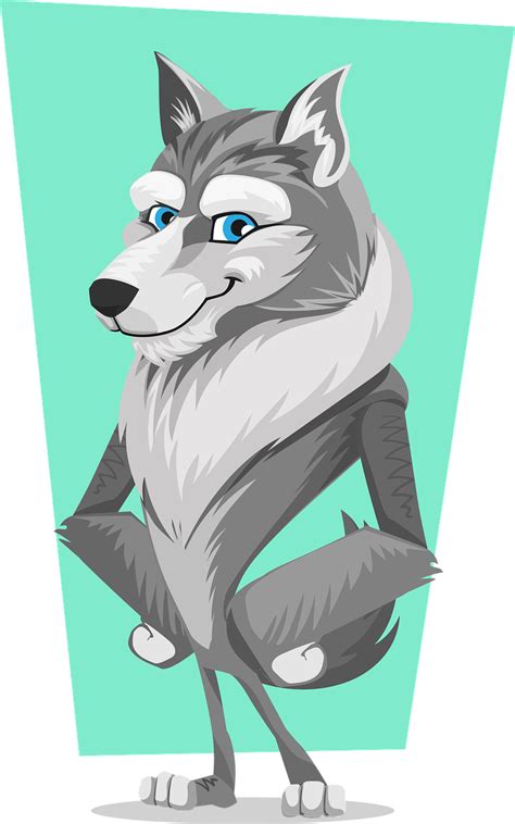 Cute Cartoon Wolf