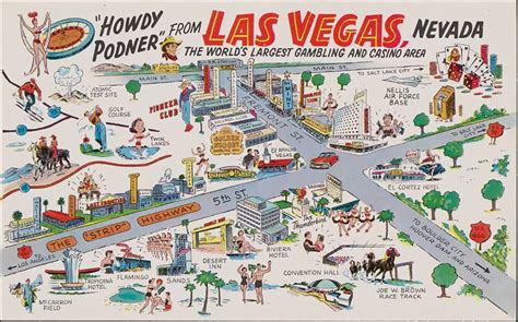 1960s Map Of Las Vegas In 2020 Las Vegas Tourist Las Vegas Map Las