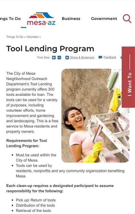 Tool Lending Program City Of Mesa Household Hazardous Waste Mesa