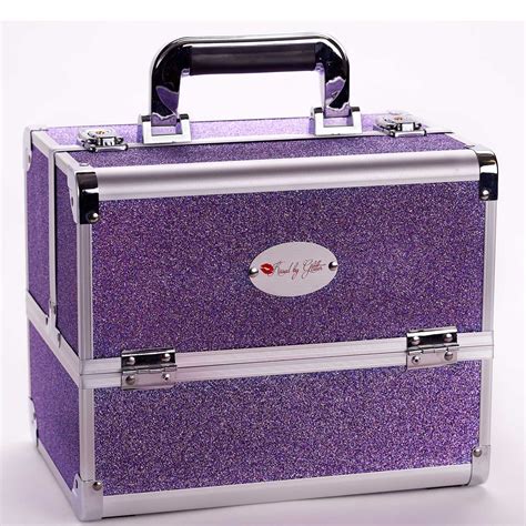 Sparkly Purple Makeup Case Tackle Or Mirror Style Kissed By Glitter