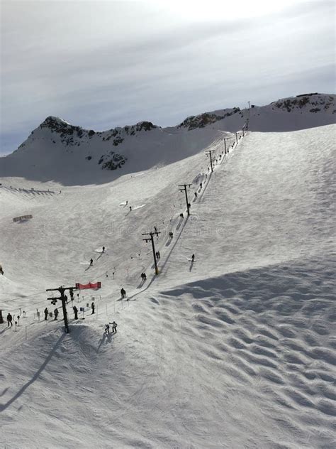 Ski Lift At Blackcomb Mountain Base Editorial Image Image Of Village