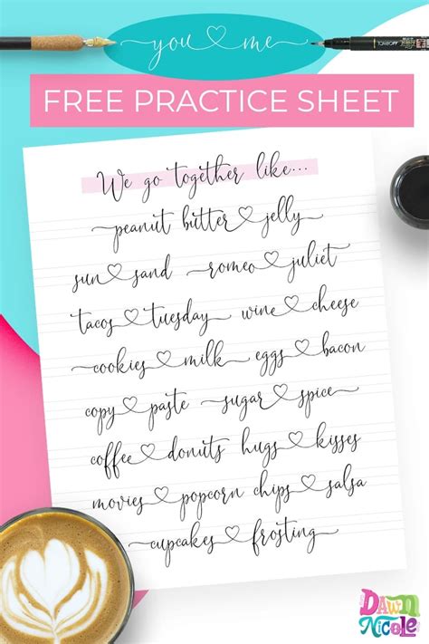Calligraphy Practice Sheets Free Printable