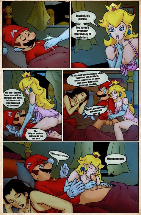 Rule 34 Comic Fellatio Female Lingerie Male Mario Mario Bros Nintendo Oral Pauline Princess