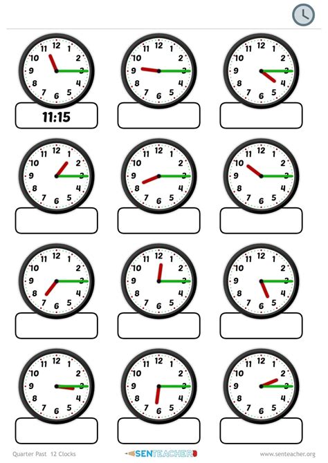 Free Printable Worksheets Telling Time To The Five Minute Interval
