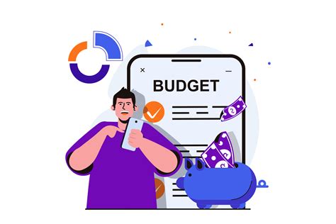 Planning Financial Budget Modern Flat Concept For Web Banner Design