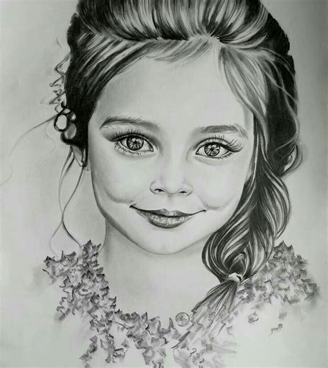 Graphite Custom Baby Portrait Drawing From Photo Pencil Kids Drawing