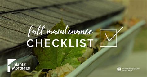 Fall Home Maintenance Checklist Inlanta Mortgage
