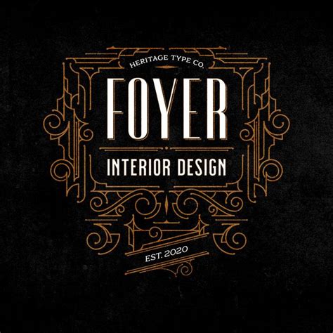Foyer Interior Design Elegant Ornate Logo Design Template — Customize