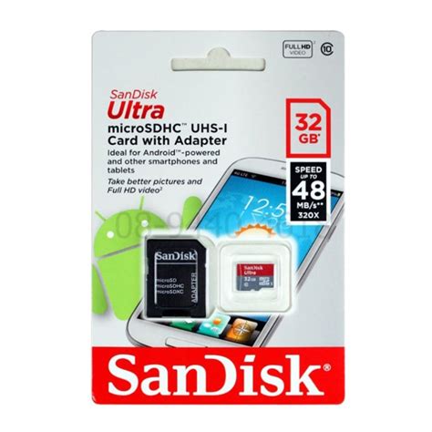 Jual Sandisk Ultra Microsdhc Uhs 1 Card With Adapter 32gb Class10