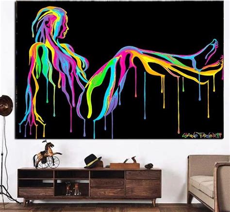 Peinture Sur Toile Sexy Naked Graffiti Woman Art Sur Votre Mur Grafitti Color Bol Com