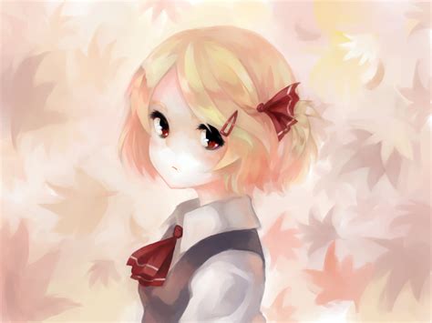 Blondes Video Games Touhou Red Eyes Short Hair Rumia Anime