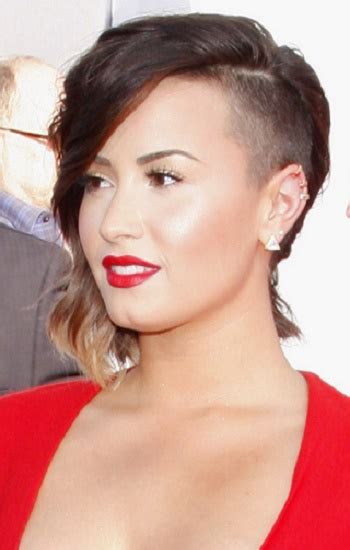 Celebs love short hairstyles, these haircuts look great for the spring and summer and you can transform your look for the new year. Demi Lovato-Short and Edgy the Celebrity Undercut | 2020 ...